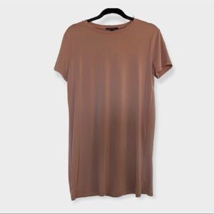 FOREVER 21 Taupe/Pink T-Shirt Dress